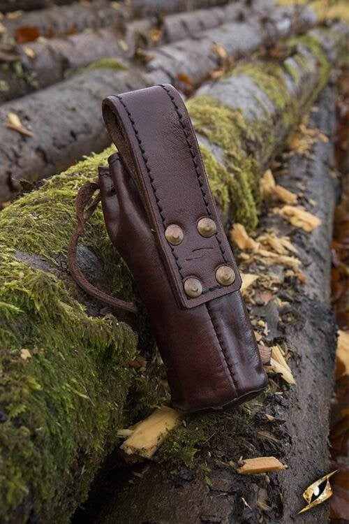 Telescope with leather pouch