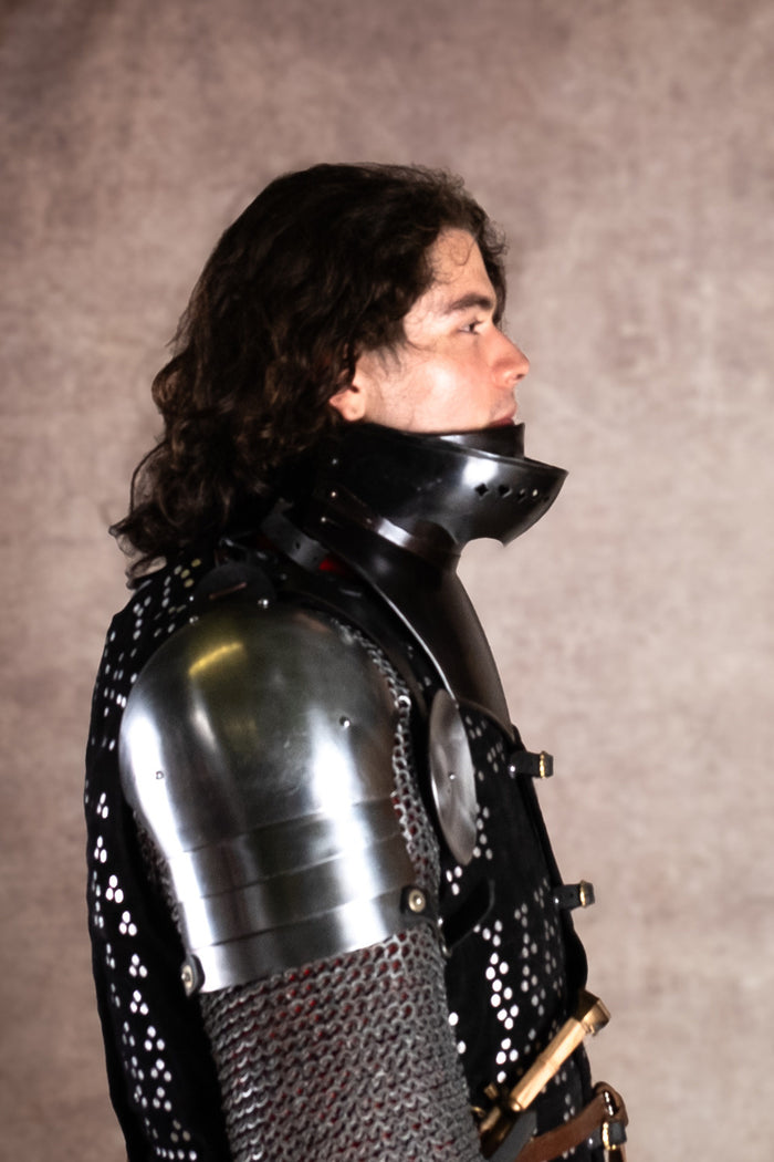 15th century bevor, bronzed, 1.6 mm