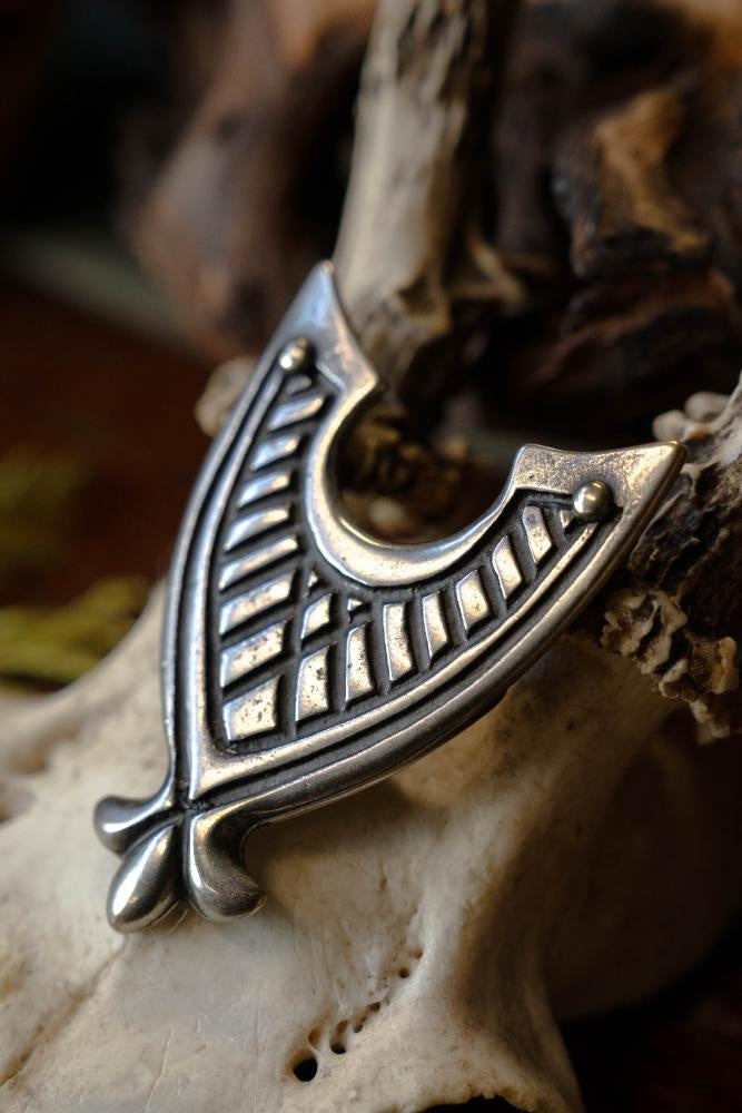 Middelalderligt riemendestykke 4,5 cm, forsølvet