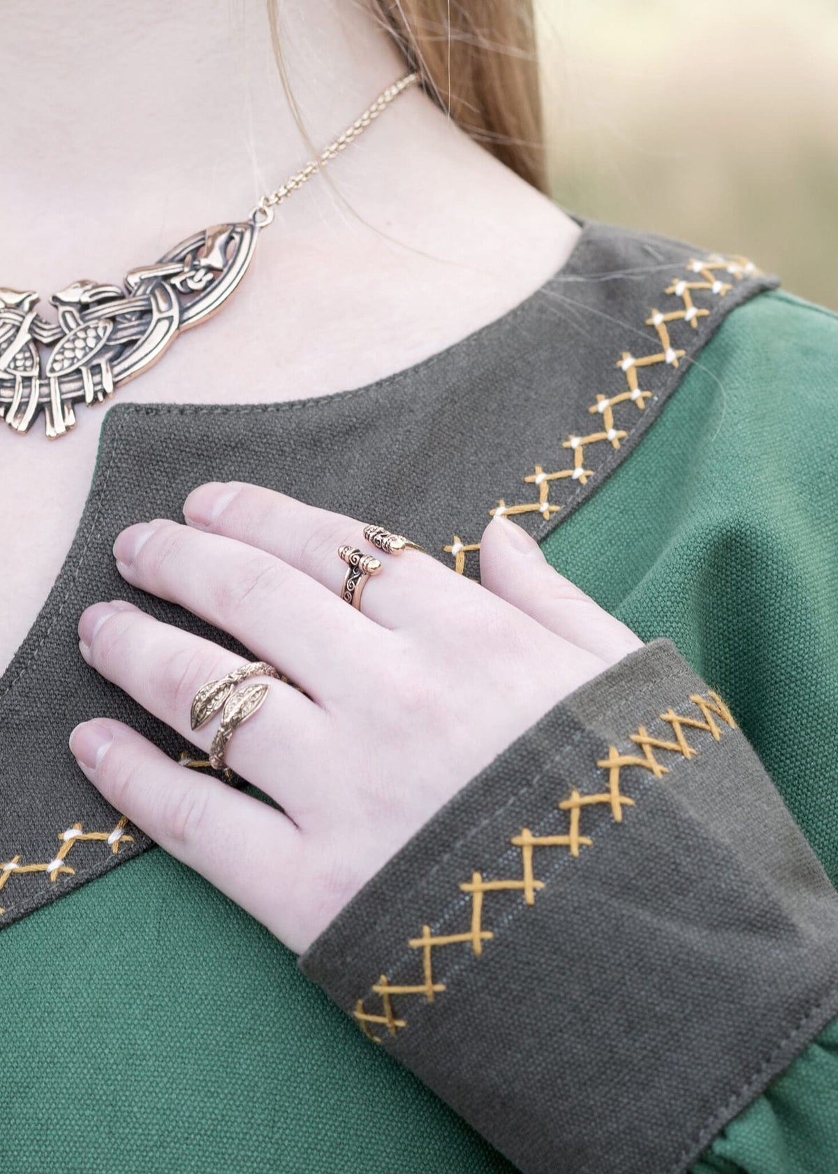 Viking dress Helga, green
