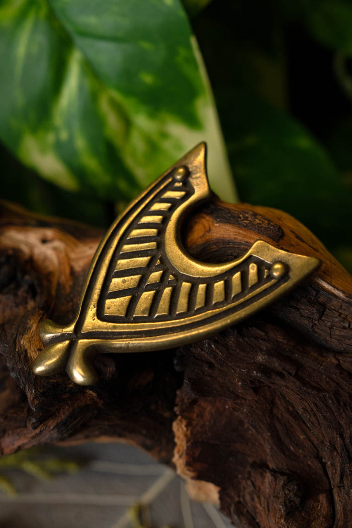 Medieval belt end 4.5 cm, bronze