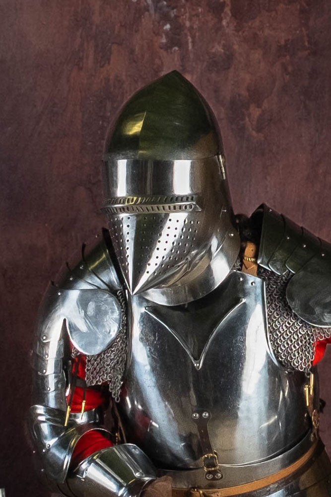 Grande bacinetto con muso di cane, 1420, 2 mm (battle-ready)