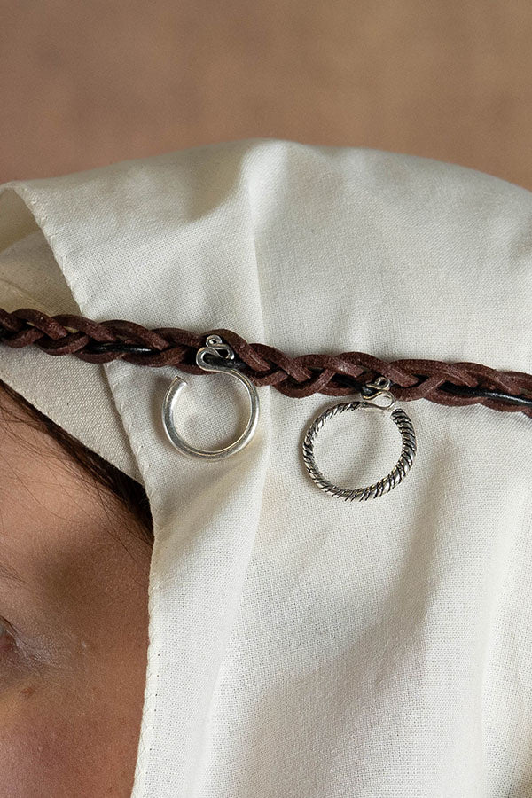 Anneaux de temple slaves, S, bronze argenté