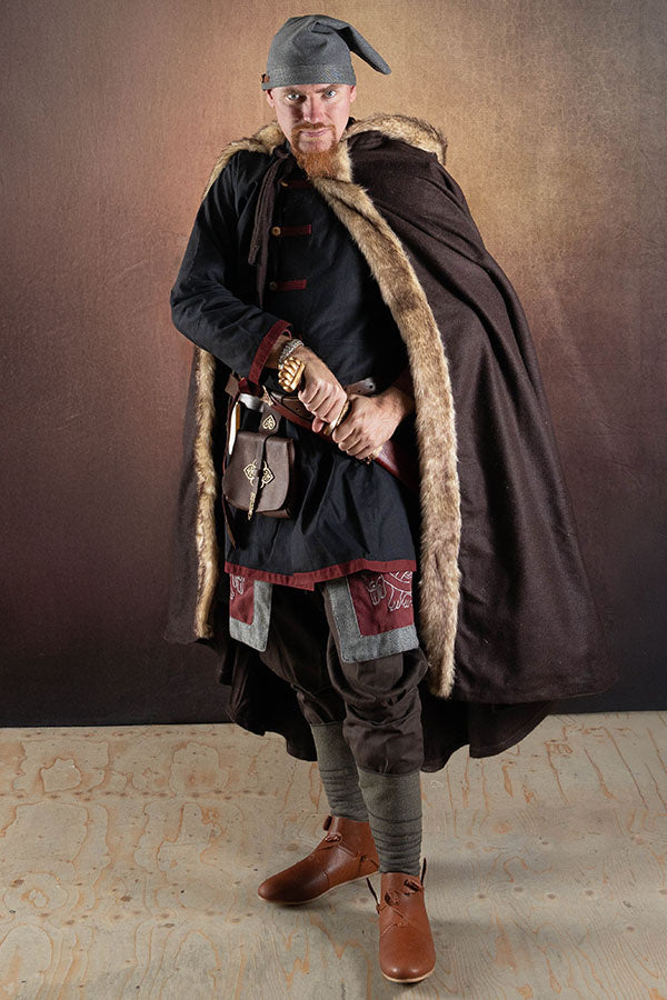 Berretto vichingo Toki, grigio, misto lana