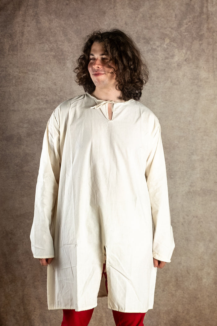 Medieval tunic Tungsten cotton cream