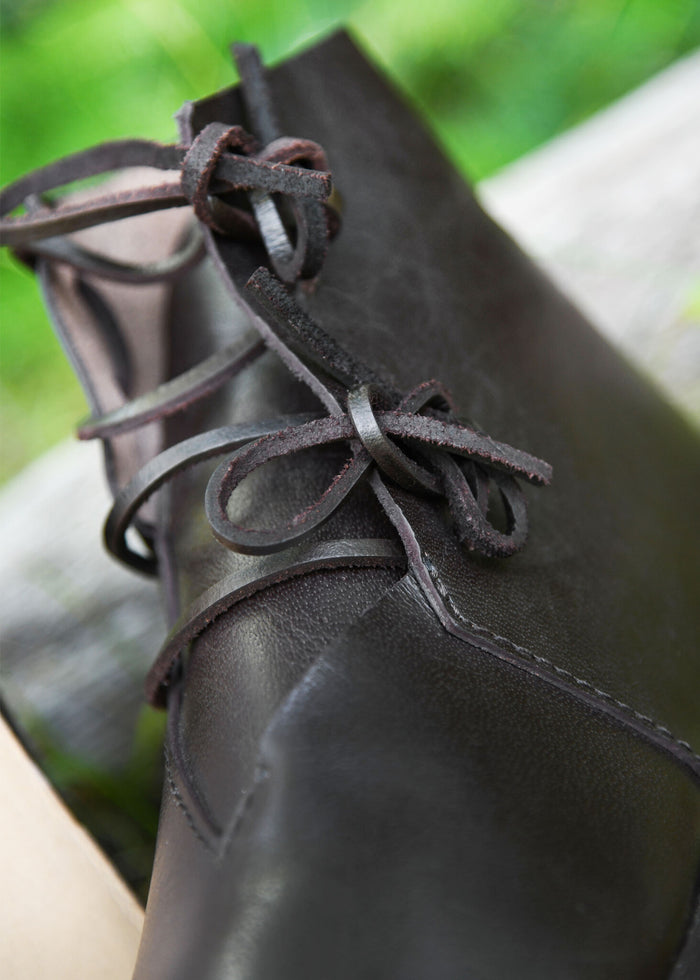 Buty za kostkę, XV wiek, brązowe