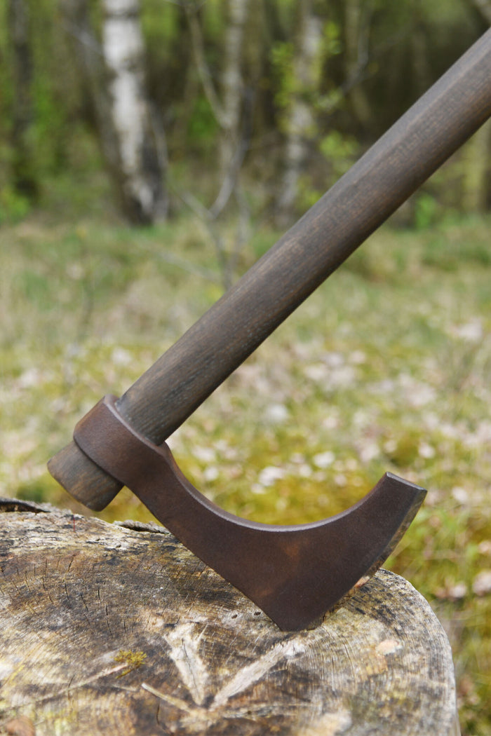 Viking baardbijl, antieke afwerking, type C, scherp