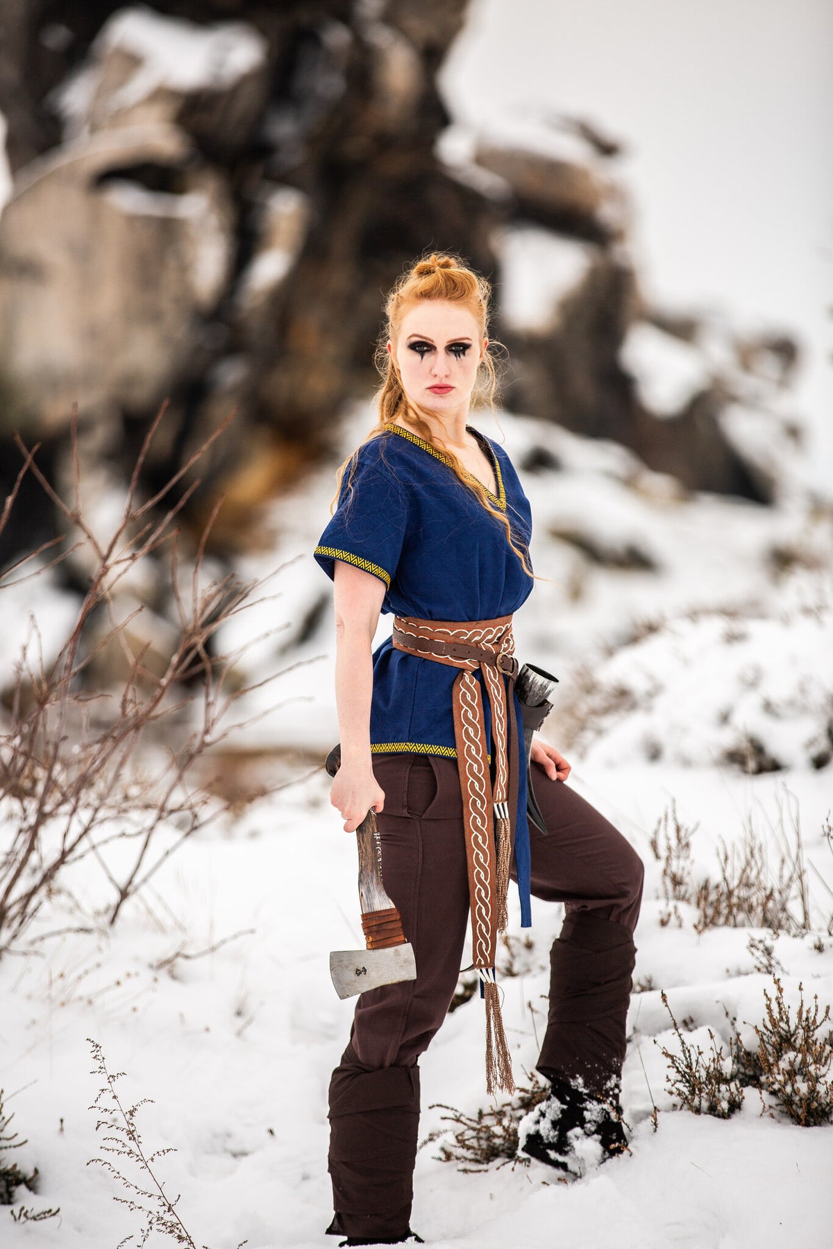 Valkyrie-tunika Brynhild, blå