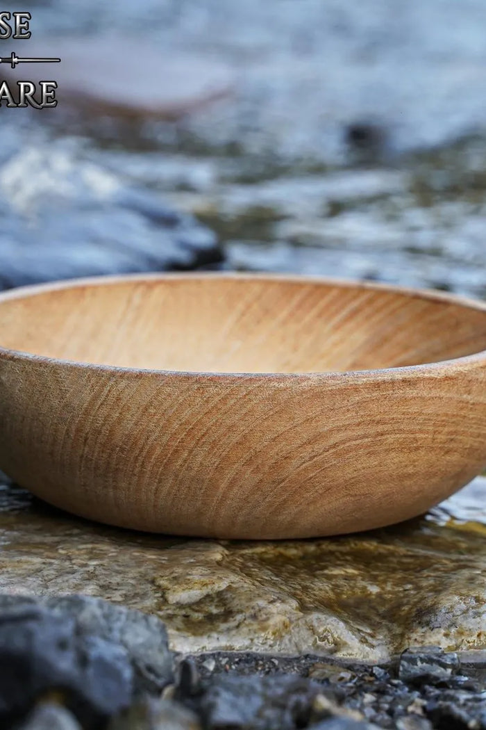 Wooden Viking bowl, 20 cm