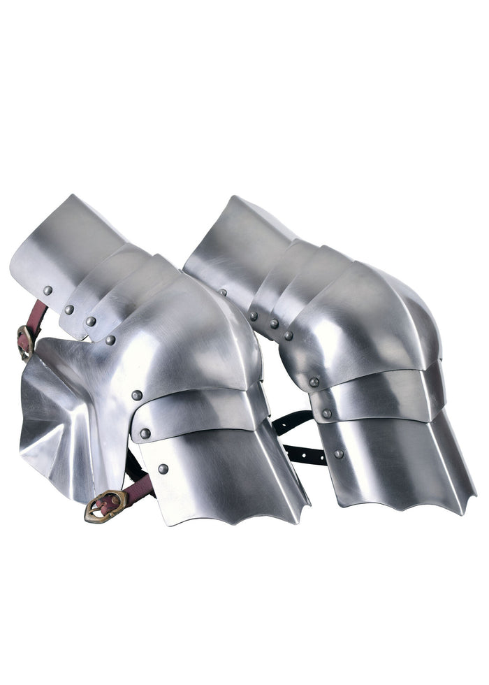 Poleyns (knæbeskyttere), 15. årh., 1,2 mm