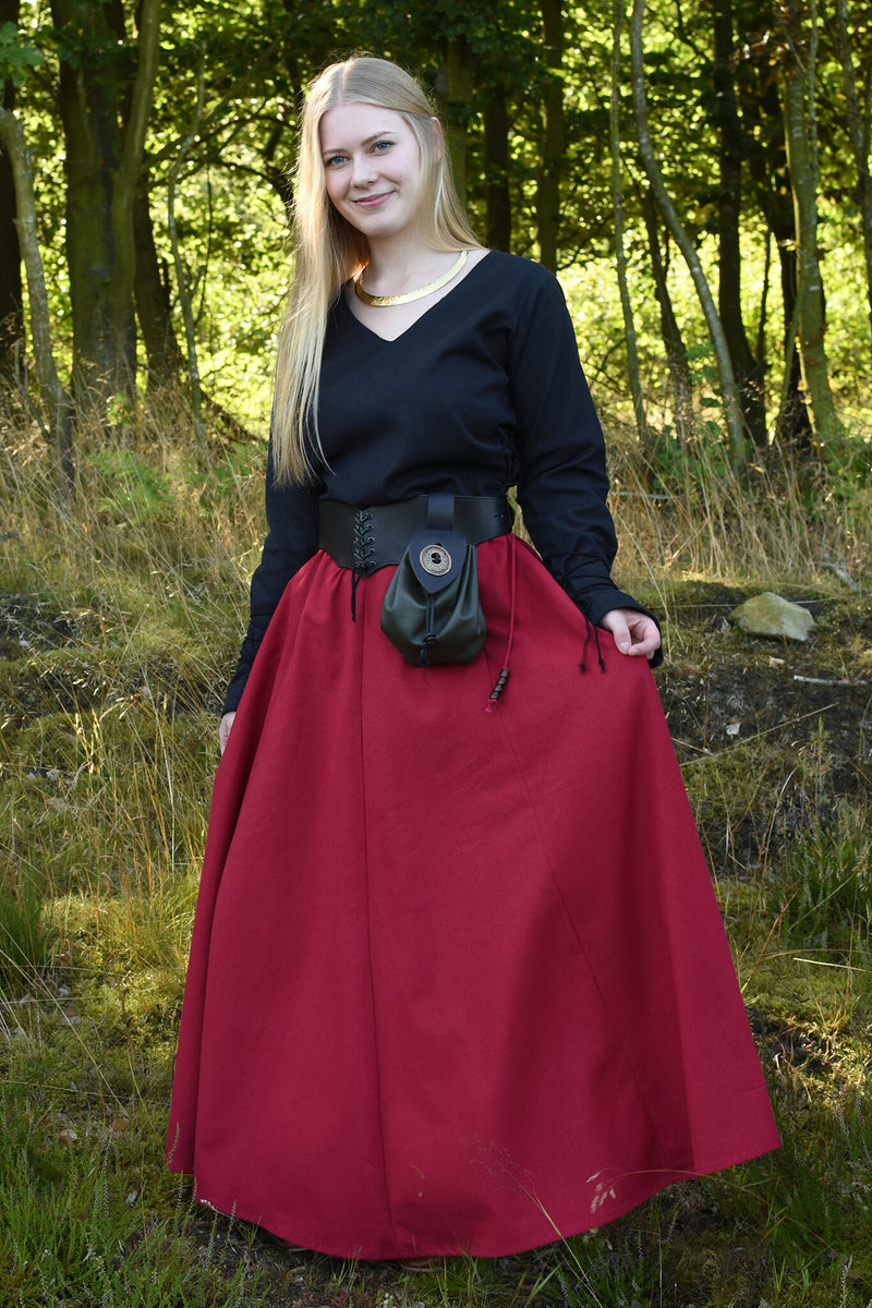 Mittelalterliche Bluse Aubrey, schwarz