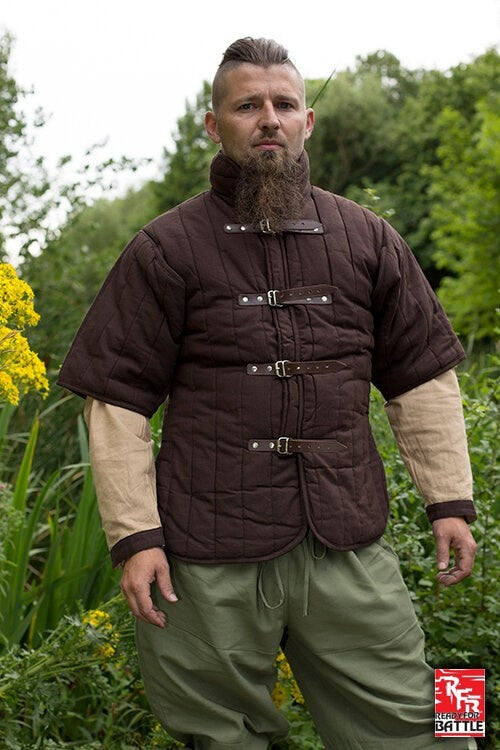 RFB gambeson met korte mouwen, bruin