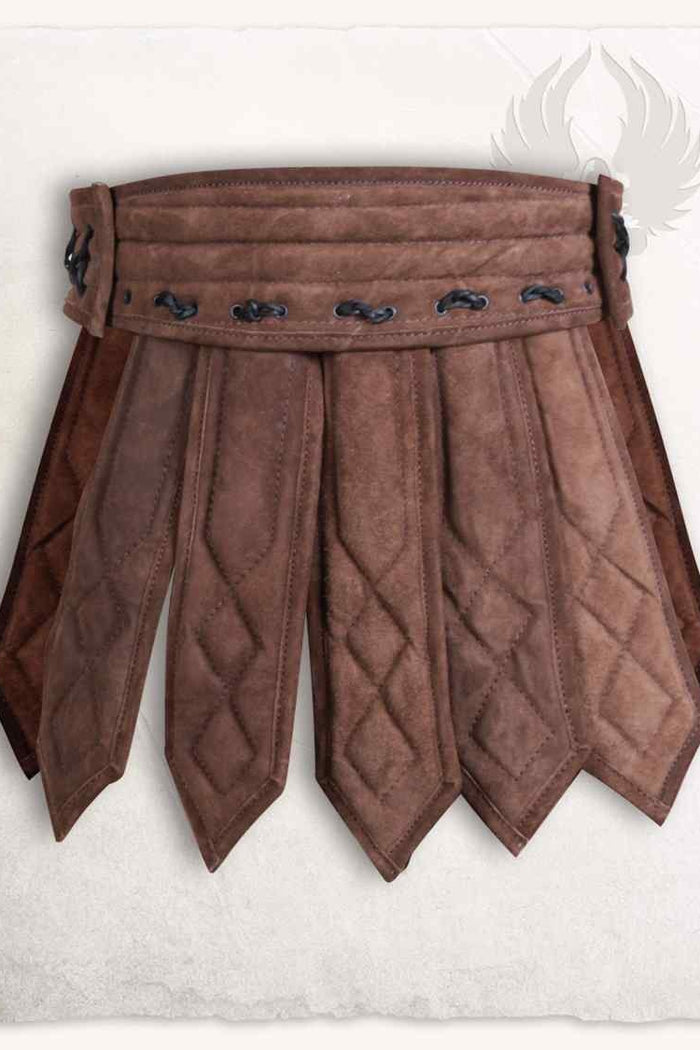 Leder wambuisrok Tenebra, bruin