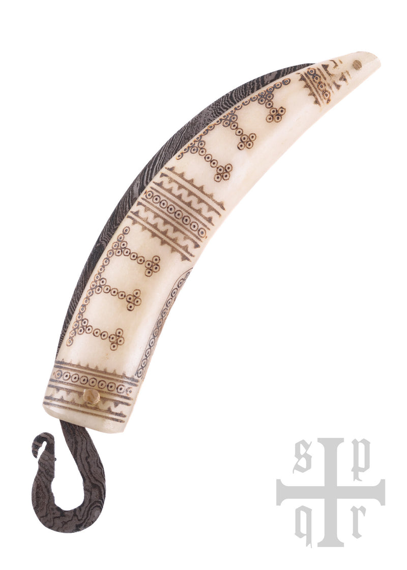 Viking vouwmes damascus, semi-scherp