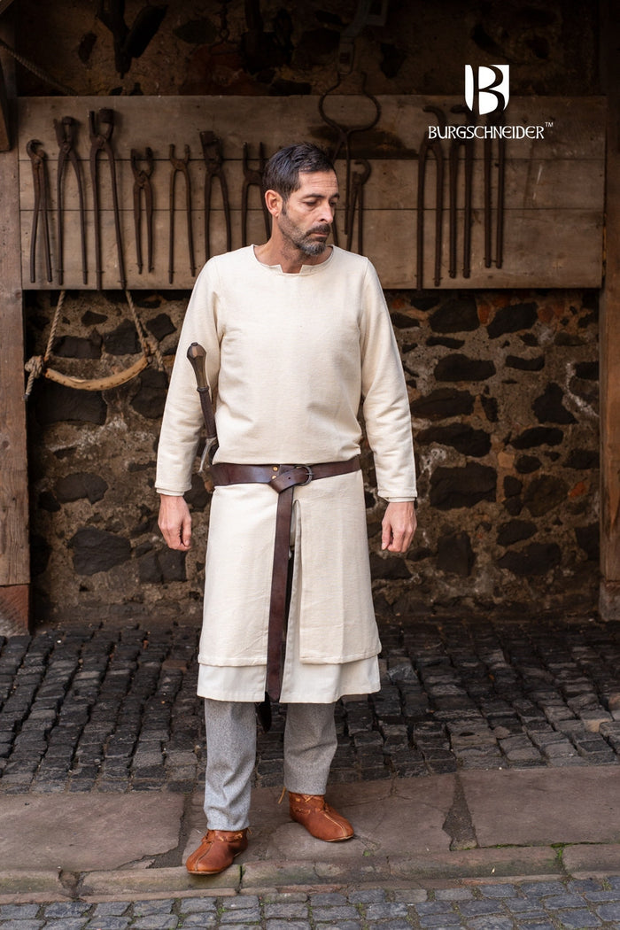 Long medieval tunic Arnaud, natural
