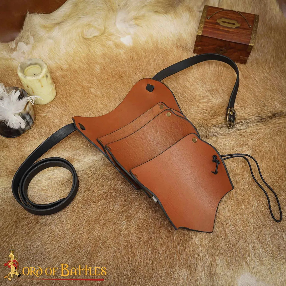 Leren pauldron Epona