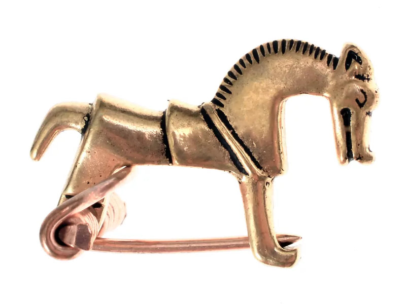 Fibula celtica a cavallo, bronzo