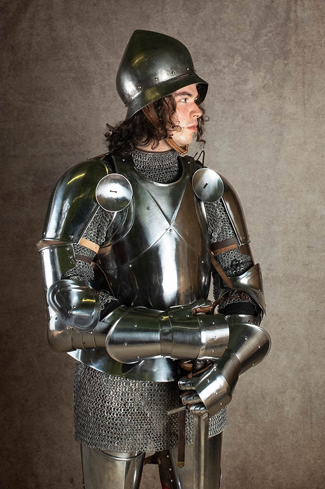 15e eeuwse Duitse ketelhoed met antieke afwerking, 1.6 mm