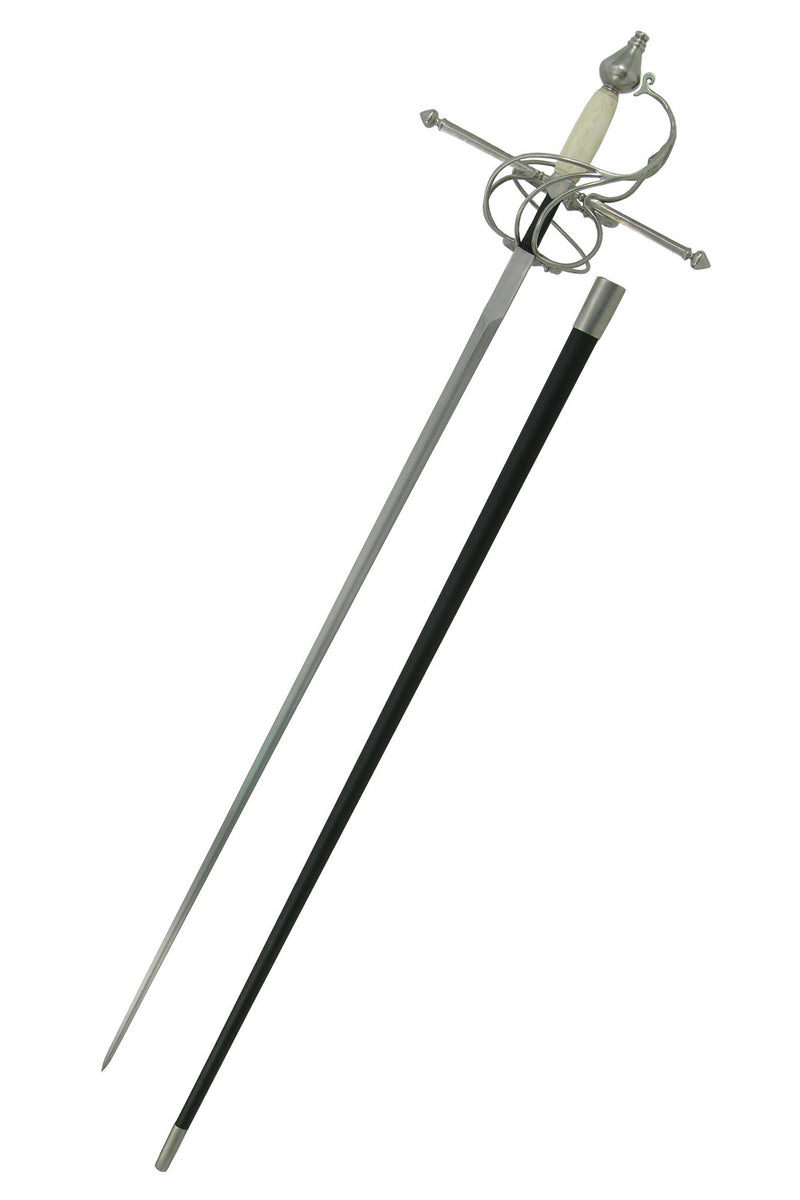 Swept Hilt Rapier with bone grip, sharp