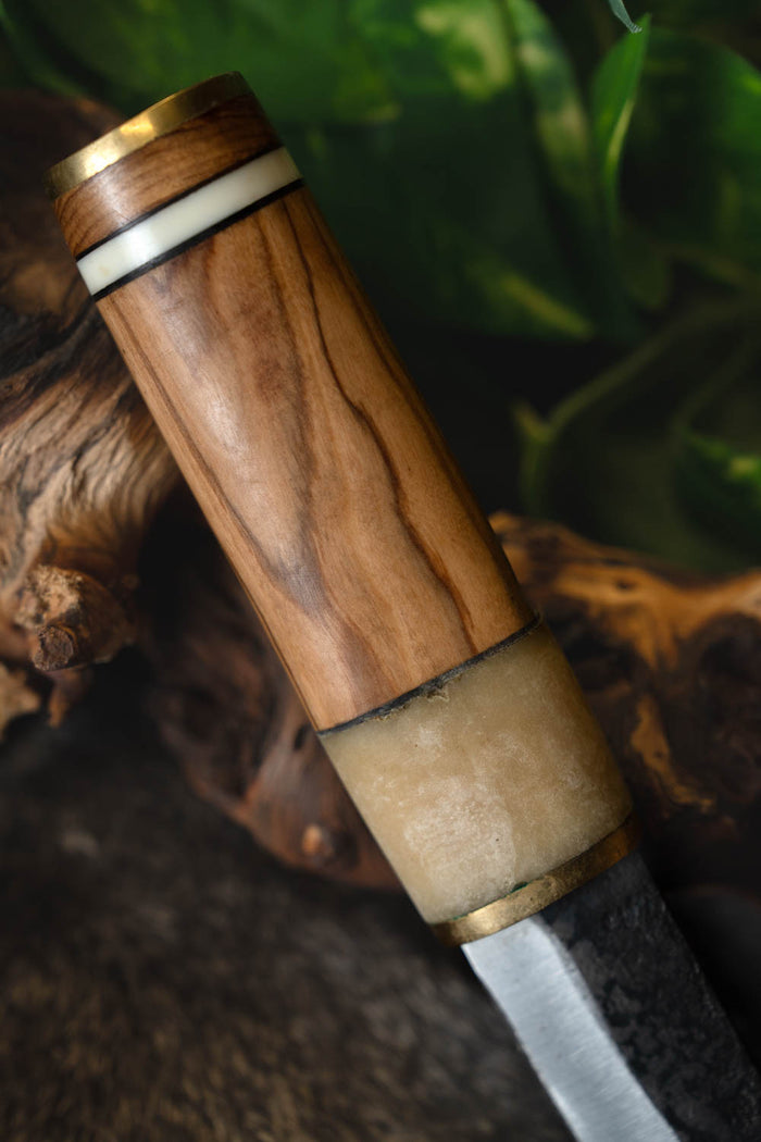 Hand-forged Viking knife Reykjavik, semi-sharp