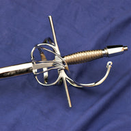 Rapier nahkavyöllä, karaistu, tylppä (battle-ready)