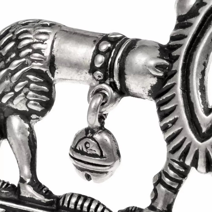 Insígnia medieval fallus e vulva, bronze prateado