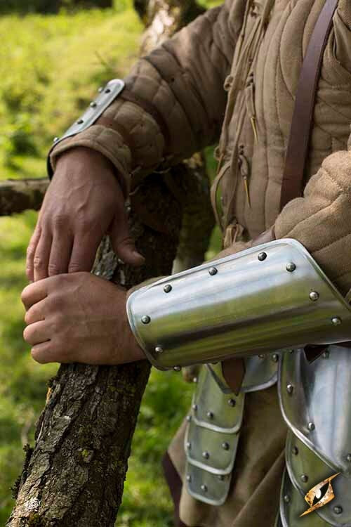 Warrior medeltida bracers, underarmsskydd, 1 mm