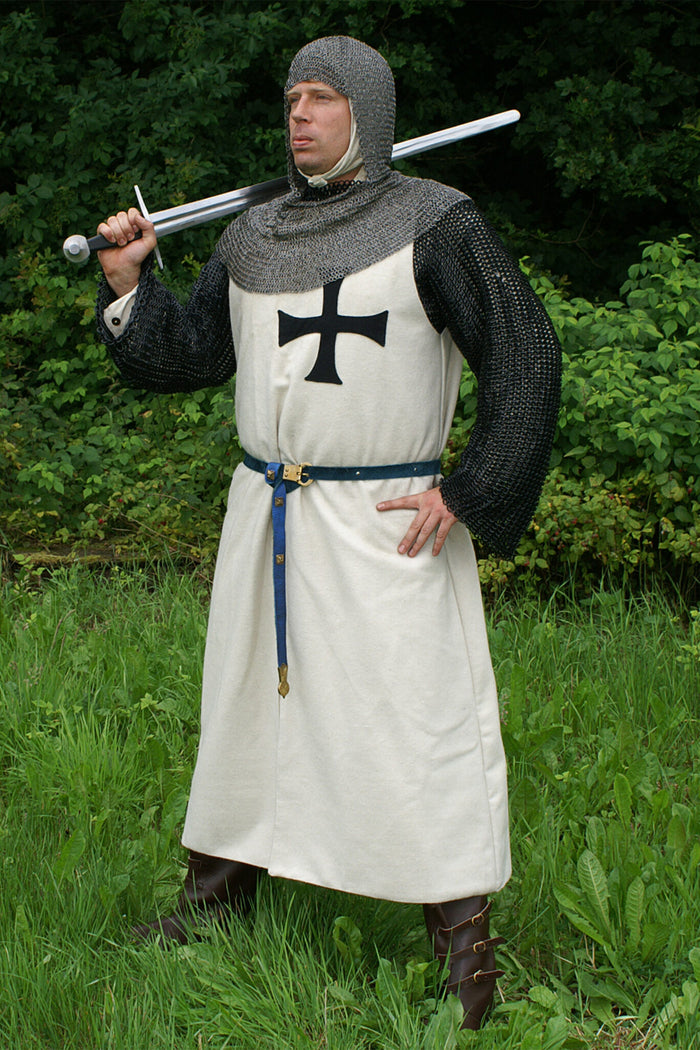 Historical Teutonic surcoat, cream