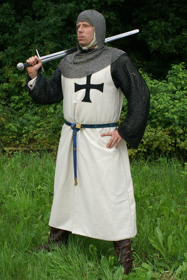 Historical Teutonic surcoat, cream