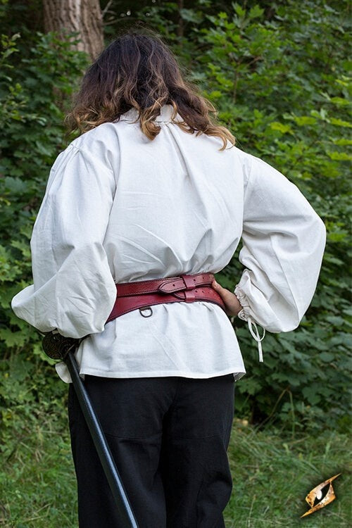 Two-part sword belt, red