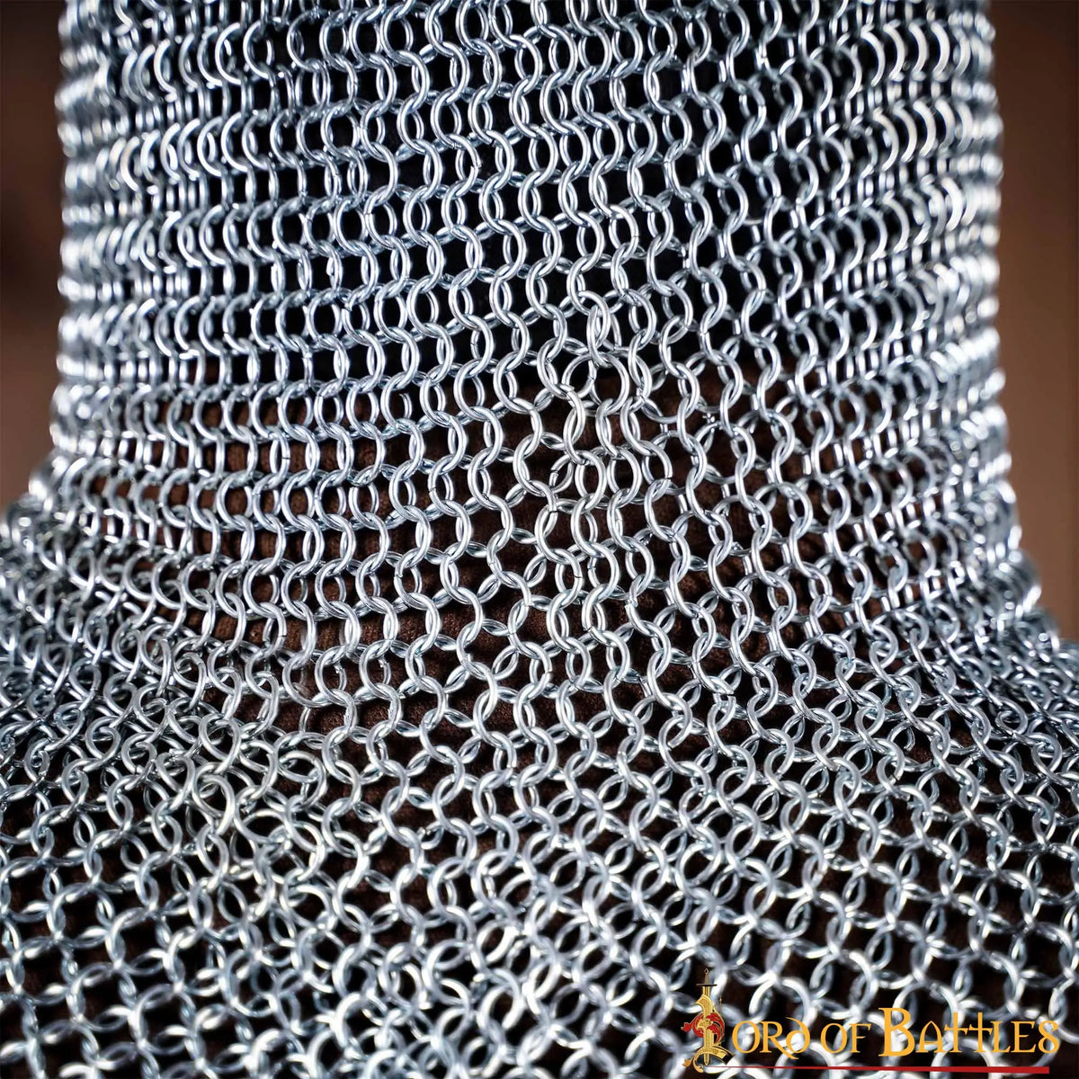Coifa de cota de malha, galvanizada, argolas redondas sem rebites
