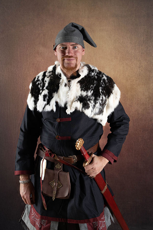 Cuello de piel Tyra, crema