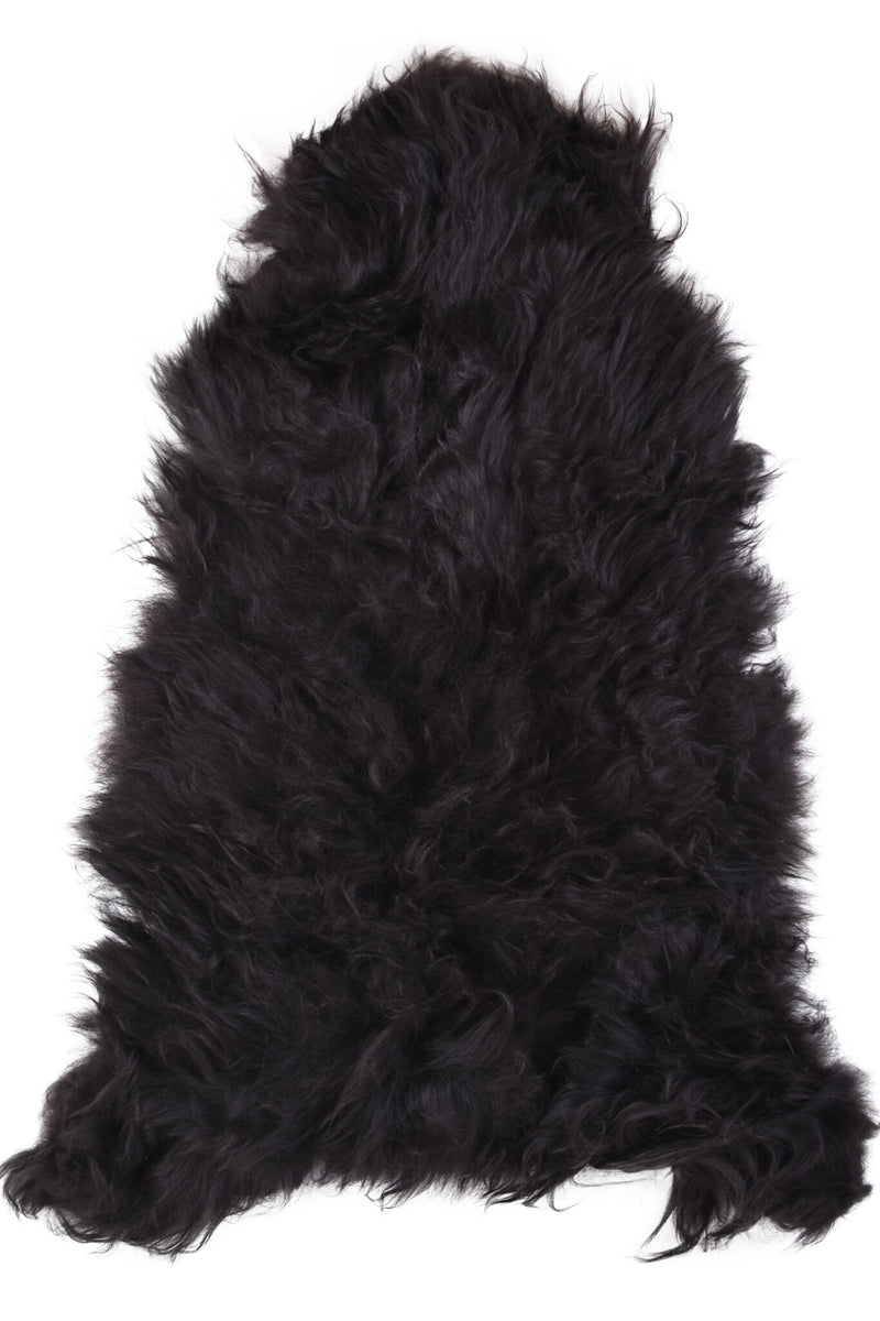 Schwarzes skandinavisches Schaffell