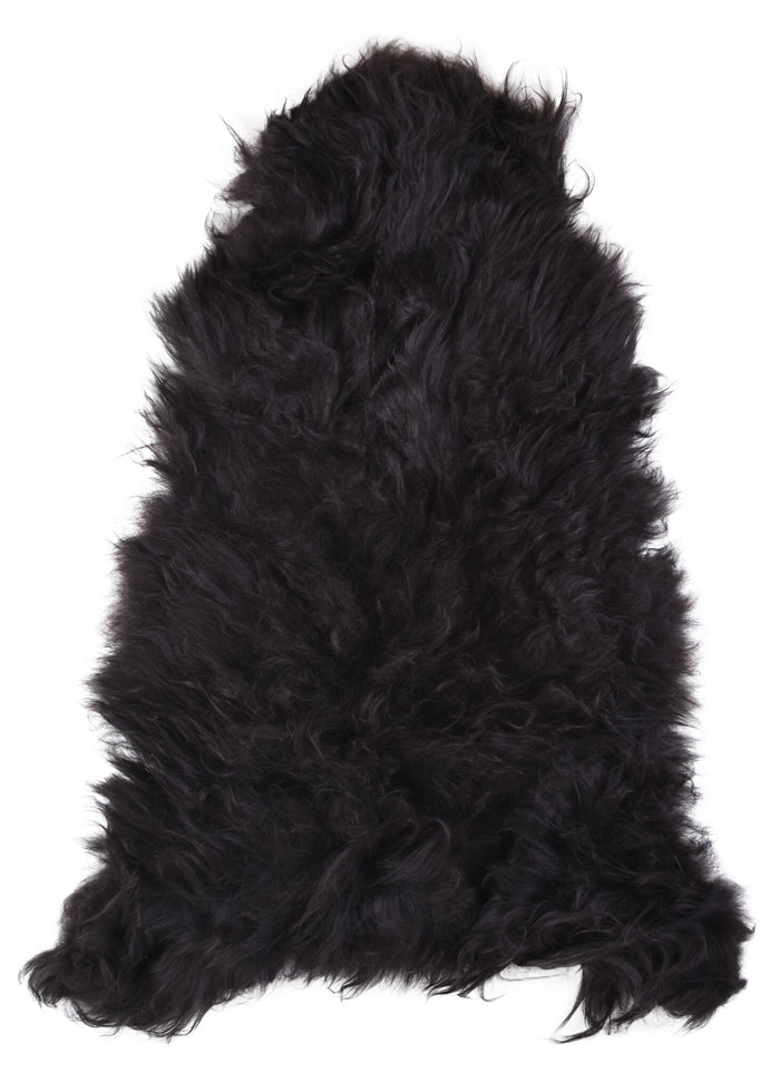 Peau de mouton scandinave noire