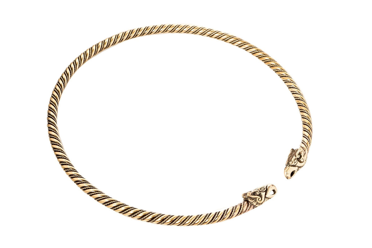 Vikingatorque Hugin och Munin, brons