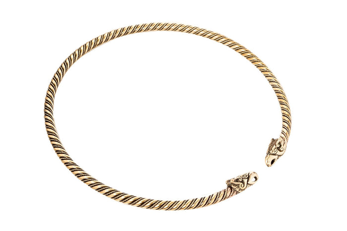 Vikingatorque Hugin och Munin, brons