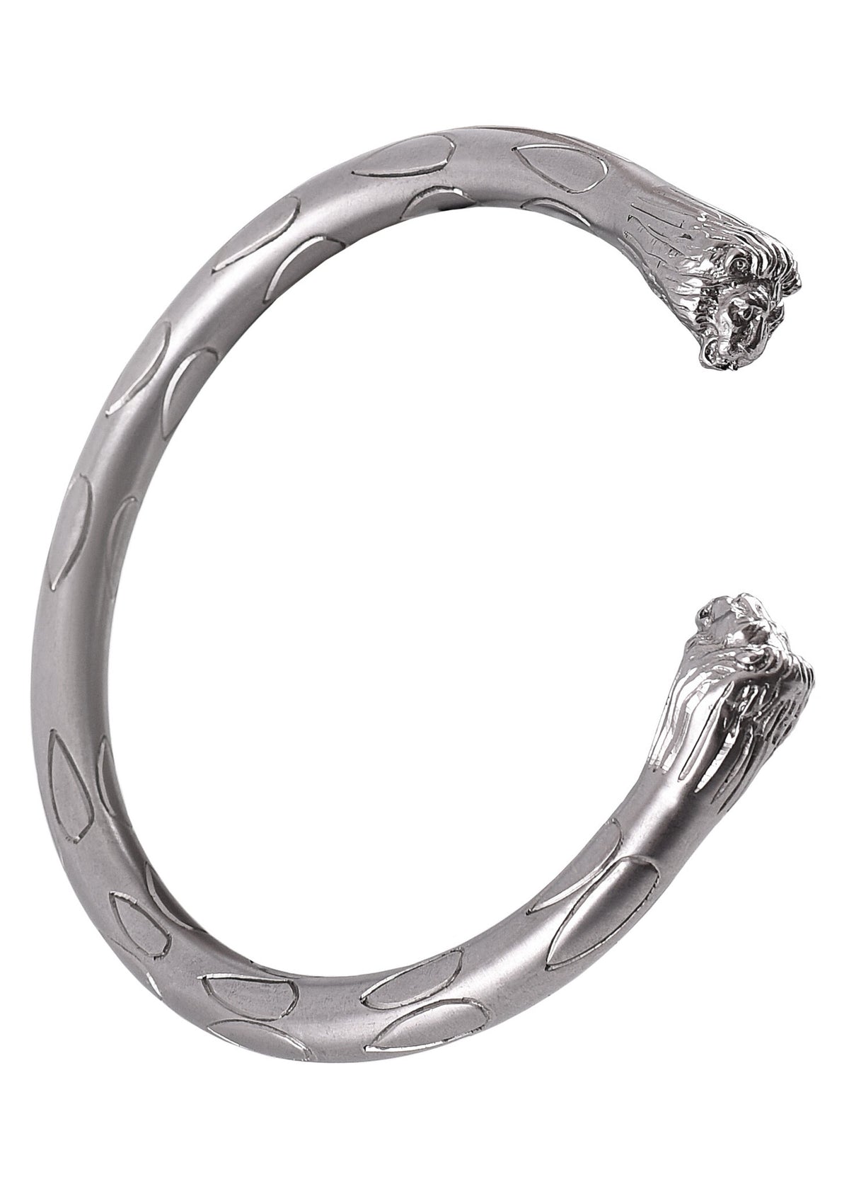 Romerske armillae med løvehoveder, par, forsølvet messing