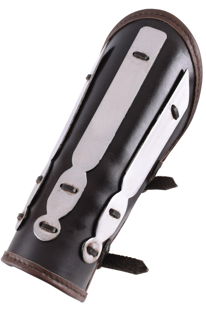 Aerdwulf Leder Armschienen, Unterarmschutz, mit Metallstreifen