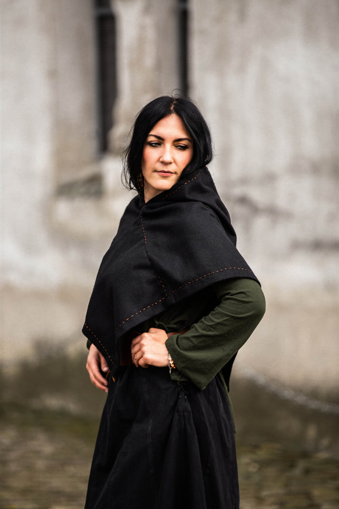 Skjoldehamm kaproen Halfdan, zwart, wolmix