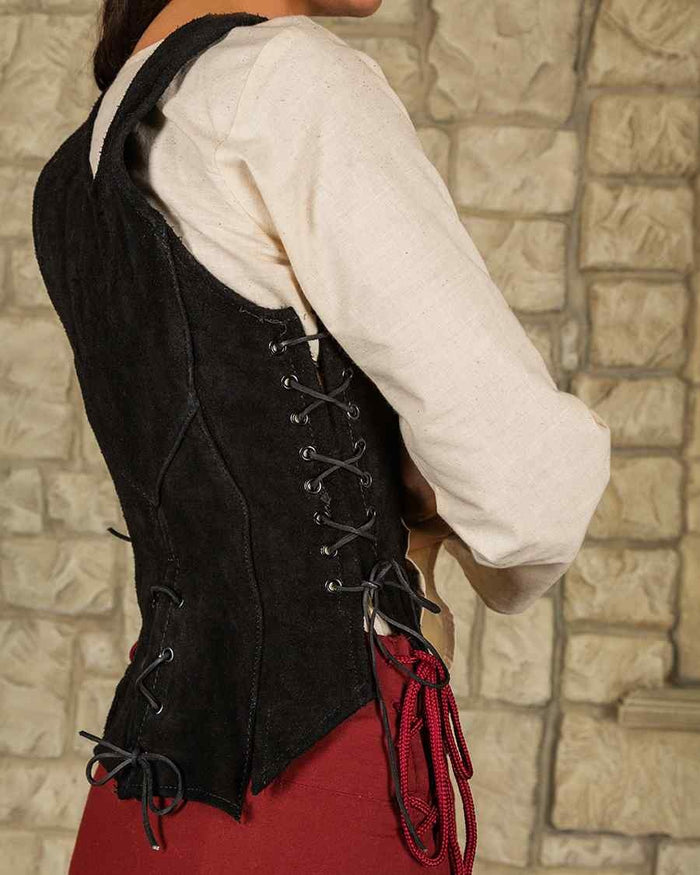 Lisa läderlivstycke, svart