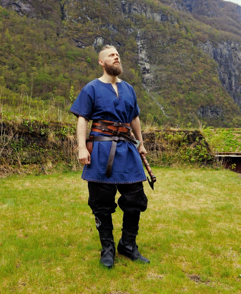 Korte Vikingtuniek Theobald, blauw