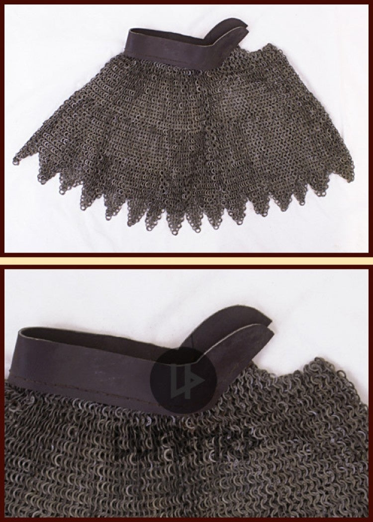 Camail, platta ringar – kilformade nitar, 8 mm