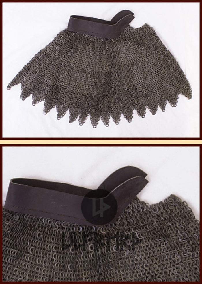 Camail, platta ringar – kilformade nitar, 8 mm