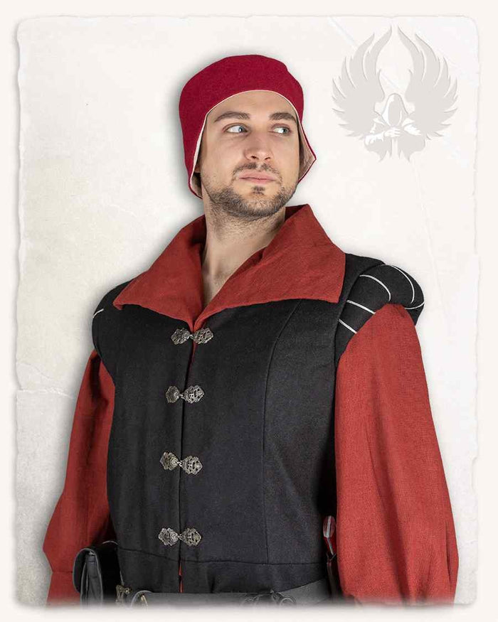 Renaissance Doublet Tudor, zwart