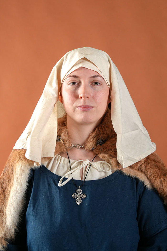 Medieval noble bonnet Castille, cream