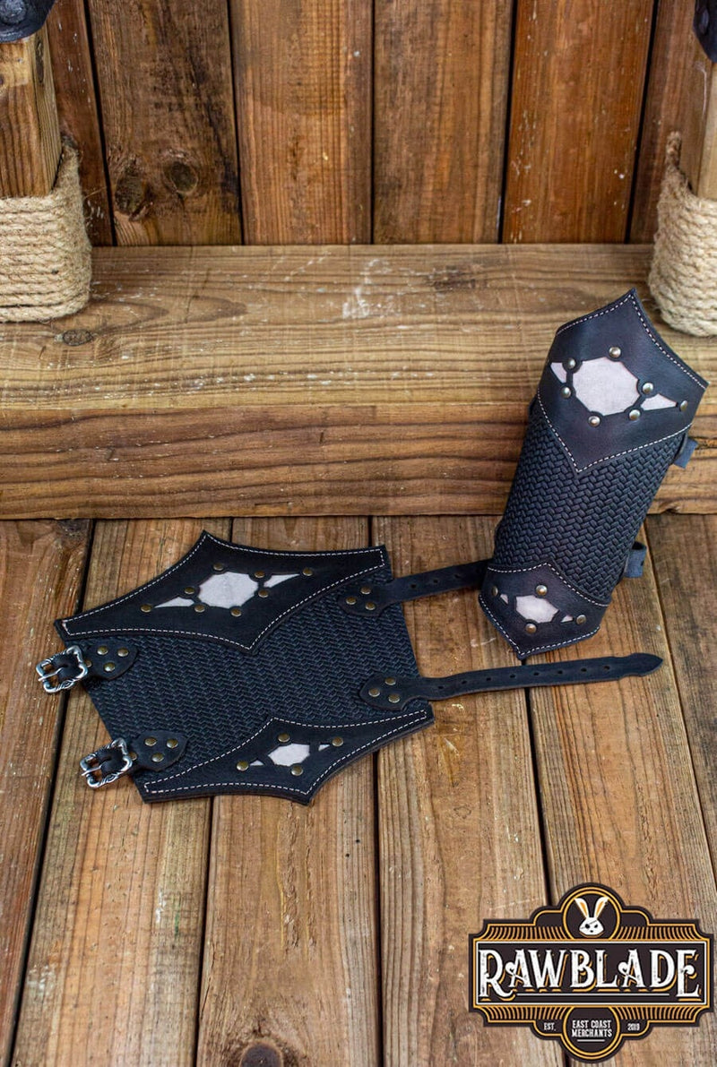 Brazales Beljant, protectores de antebrazo, negro y gris hielo