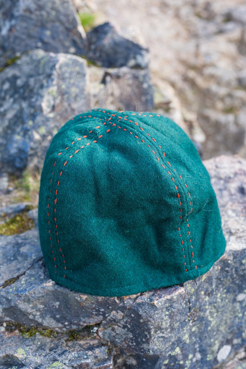 Bonnet Viking Njal, vert, mélange de laine