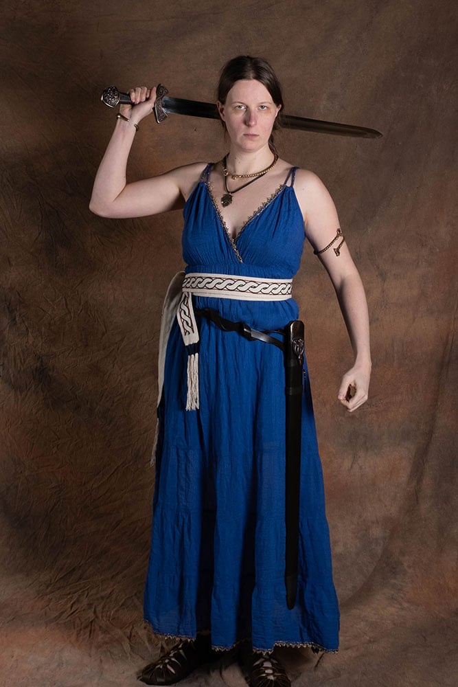 Abito della Dea Atena, blu