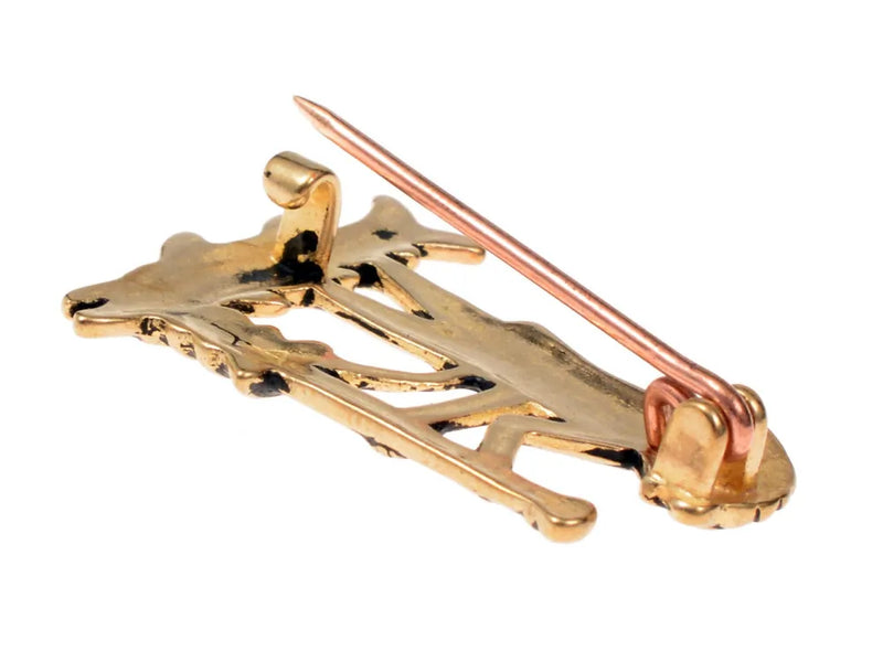 Middelalderlig badge abelæge, forsølvet bronze