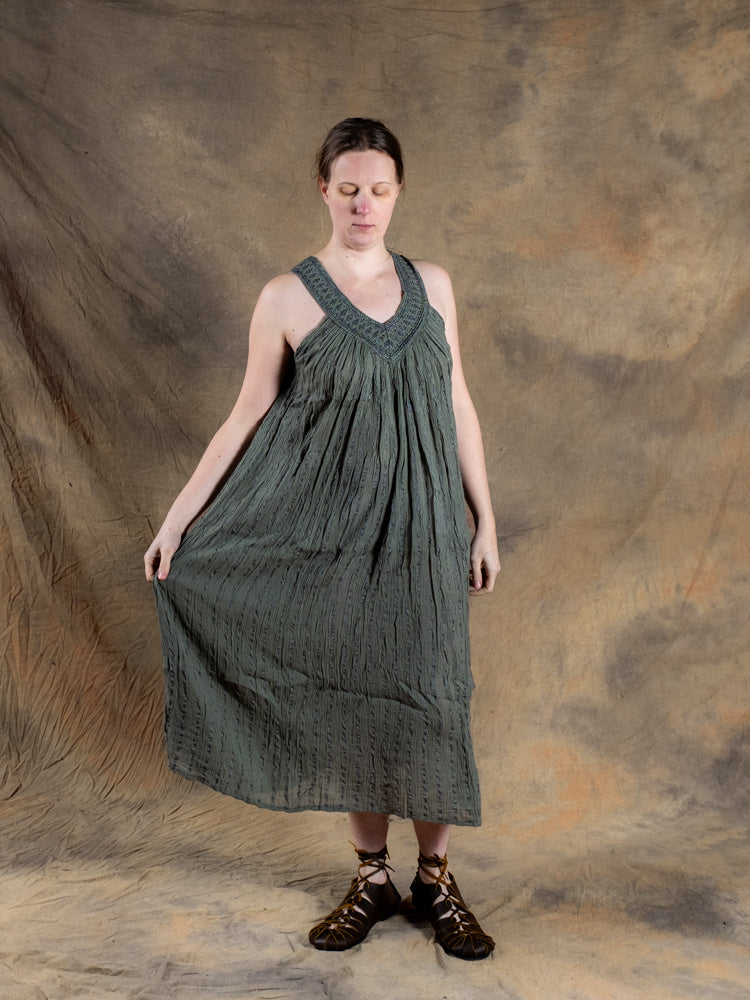 Goddess Dress Hera, nature green